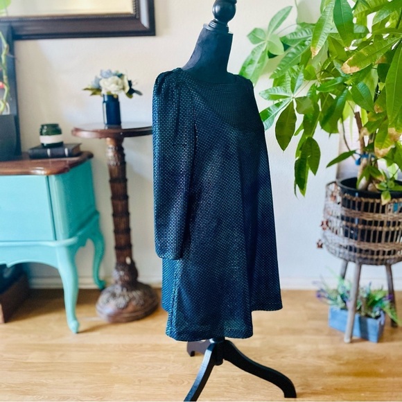 Free People Diamonds Are Forever Mermaid Mini Dress in Metallic Blue Small - Picture 8 of 15